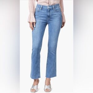 PAIGE Claudine High Waist Frayed Hem Flare Jeans